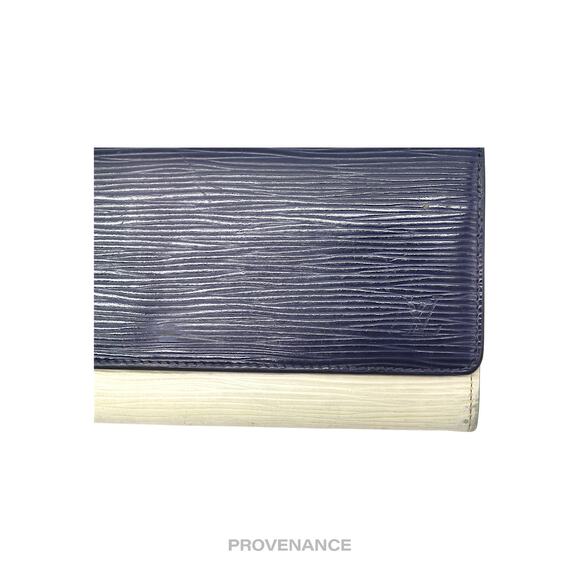 🔴 Louis Vuitton Long Wallet - White Blue Epi Patchwork - Picture 5 of 12